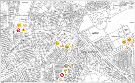 Example A3 map of local area (not to scale). Here a 13 year-old, female ...