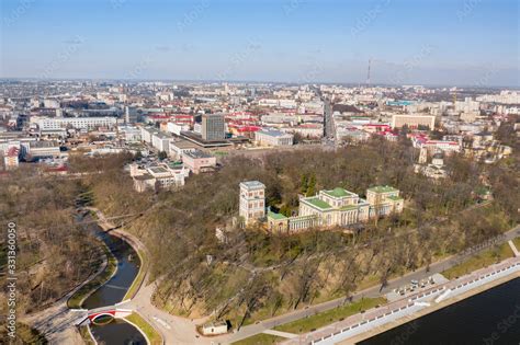 Gomel Palace and Park Ensemble from a height. View of the Rumyantsev ...