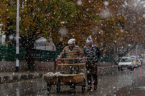 Kashmir valley receives season's first snowfall - cnbctv18.com