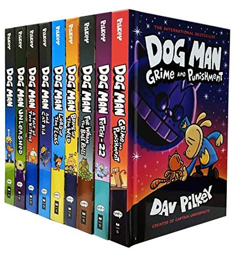 Dog Man Series 9 Books Collection Set by Dav Pilkey