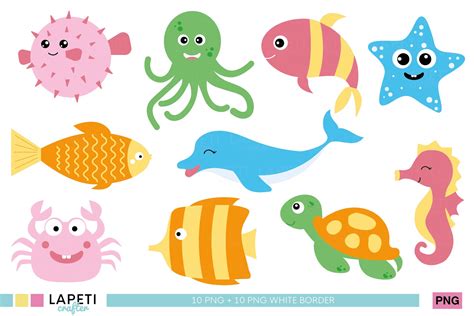 Sea Animals Clipart | edu.svet.gob.gt