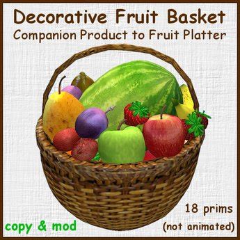 Second Life Marketplace - Decorative Fruit Basket