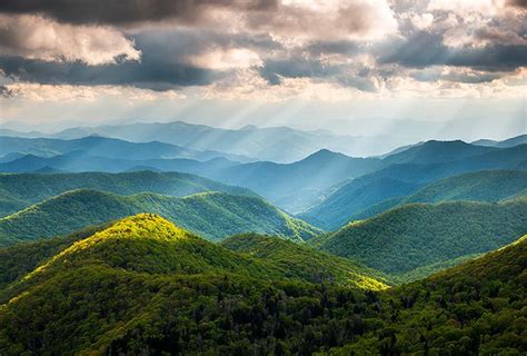 Great Smoky Mountains Pine Mountain, Mountain Canvas, Mountain Sunset ...