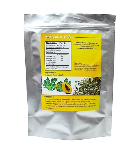 Papaya Leaf Tea 36-Teabags - Krittiya Garden World