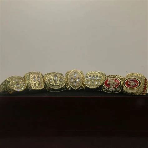 7 San Francisco 49ers Super Bowl Rings Set – Championship Rings Store