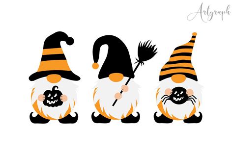 Halloween Gnomes Clipart Graphic by artgraph · Creative Fabrica