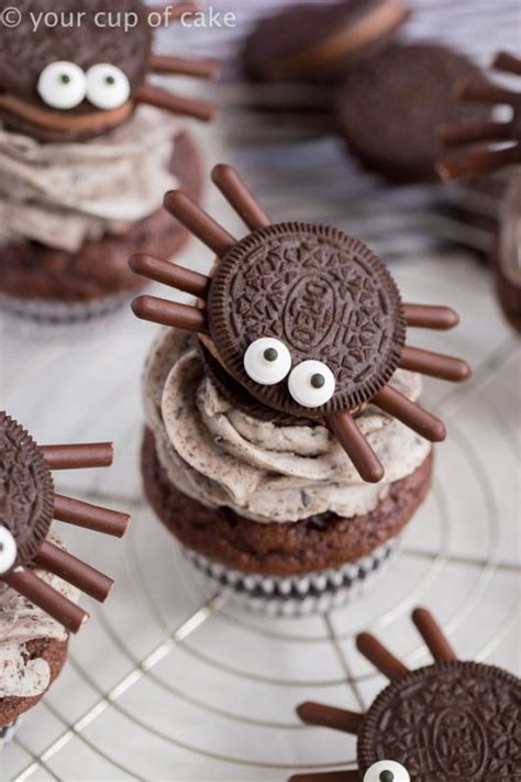 Halloween Oreo Spider Cupcakes -Easy Spooky Spiders - Your Cup of Cake