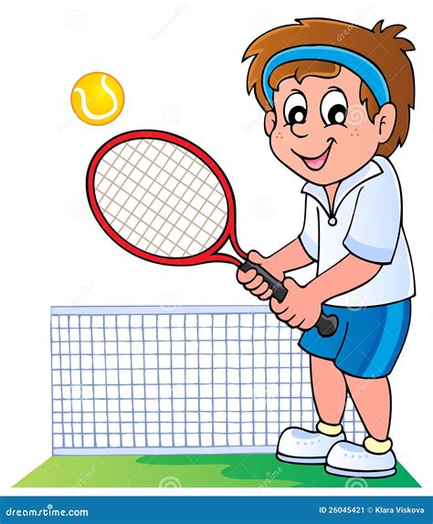 Cartoon Tennis Player | CartoonDealer.com #26045421