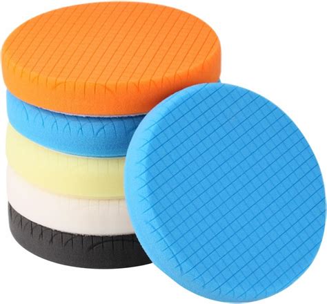 SPTA 5Pcs 6inch (150mm) Buffing Pads Polishing Pads Polishing Grip Pad for Car Polisher Boat ...