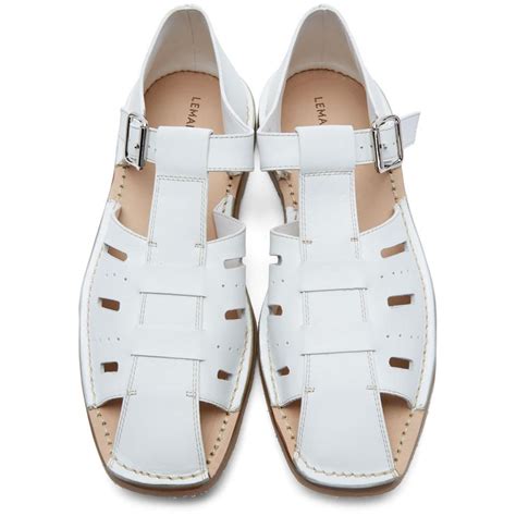 Lemaire White Fisherman Sandals for Men - Lyst