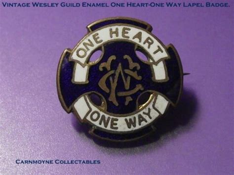 Vintage Wesleyan Guild Enamel One Heart-One Way Lapel Badge AH9851. | eBay