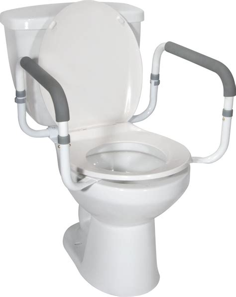 Toilet Support Rails with Cushion Grip, Adjustable Width