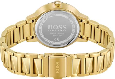 Hugo Boss Signature Collection Uhr aus Edelstahl mit kristallbesetzter ...