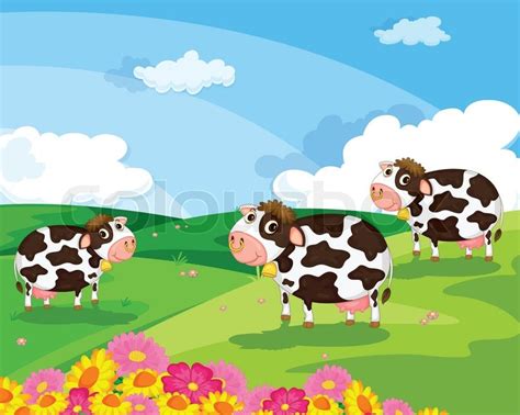 Three cows | Stock vector | Colourbox