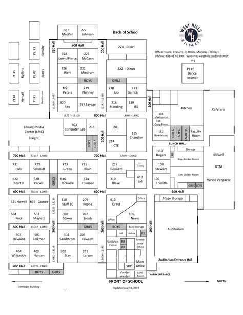 WHMS SCHOOL MAP 2019-20 Aug19 – Sheet1 – West Hills Middle