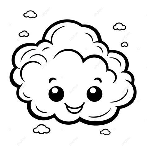 Cute Drawing Of A Cartoon Cloud Coloring Page, Cloud Clipart, Cute Clipart, Drawing Clipart PNG ...