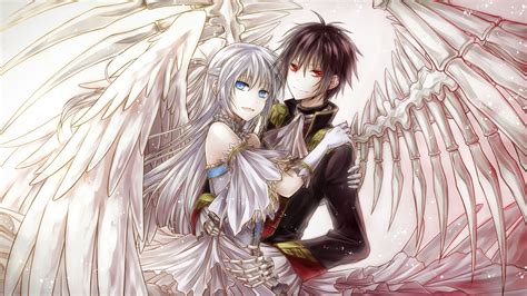 anime guy and anime girl as angels Anime Demon Boy, Anime Angel Girl, Demon Girl, Anime Girls ...