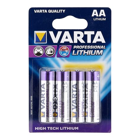 Varta AA Professional Lithium Batteries - 4 Pack | Bunnings Warehouse