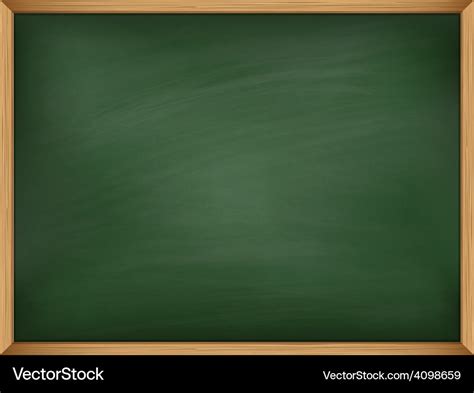 Empty green chalkboard with wooden frame template Vector Image