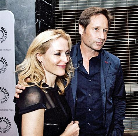 Gillian Anderson and David Duchovny at the Paley...