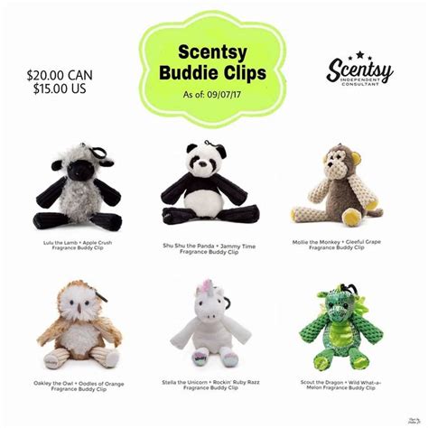 Scentsy Buddy Clips for fall & winter 2017. #kids #scentsbykris | Scentsy, Scentsy buddy ...