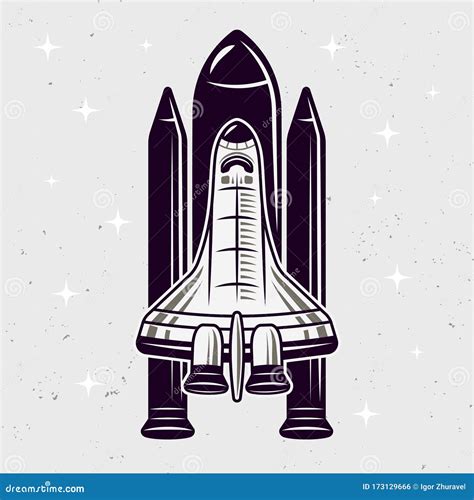 Space Shuttle Vector Illustration Isolated Stock Vector - Illustration of explorer, astronaut ...