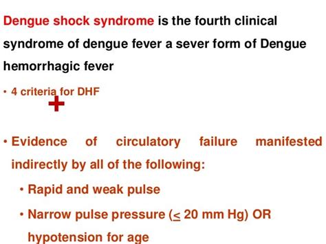 Dengue fever ,Dengue shock syndrome