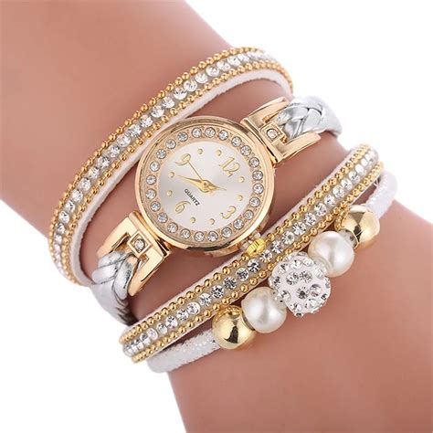 2019 New Women Rhinestone Watches Beautiful Fashion Bracelet Watch ...