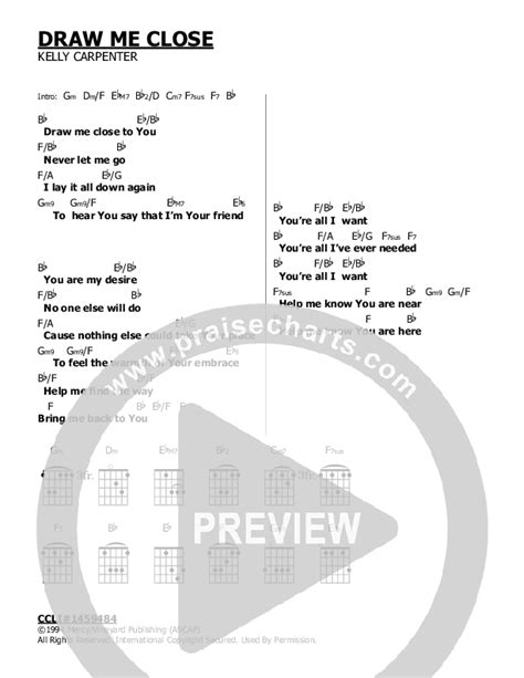 Draw Me Close Chords PDF () - PraiseCharts