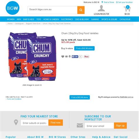 Chum 15kg Dry Dog Food | $15 @ Big W - OzBargain