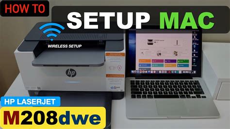 HP LaserJet M208dw Printer Wireless Setup Using A MacBook. - YouTube