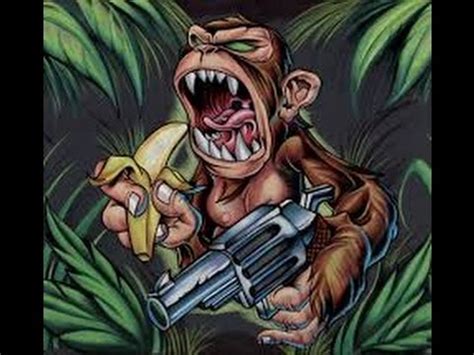 Monkey AK-47 shooting funny - YouTube