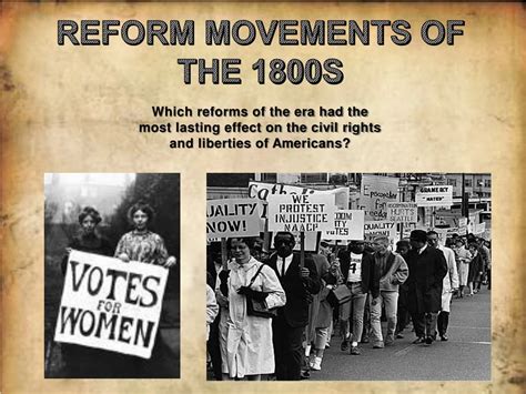 PPT - REFORM MOVEMENTS OF THE 1800S PowerPoint Presentation, free ...