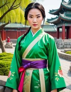 Mulan Green Dress Costume Free Face Swap ID:1895132