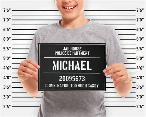 Printable Mugshot Sign Board Template - Etsy