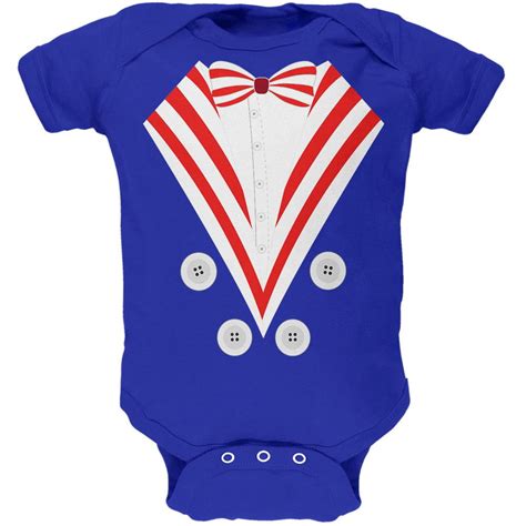 Halloween Uncle Sam Costume Soft Baby One Piece Royal 0-3 M - Walmart.com