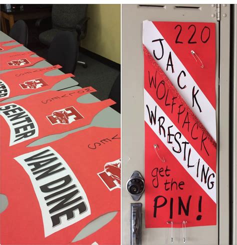 Wrestling Tournament Singlets and Locker Decorations! | Wrestling posters, Locker decorations ...