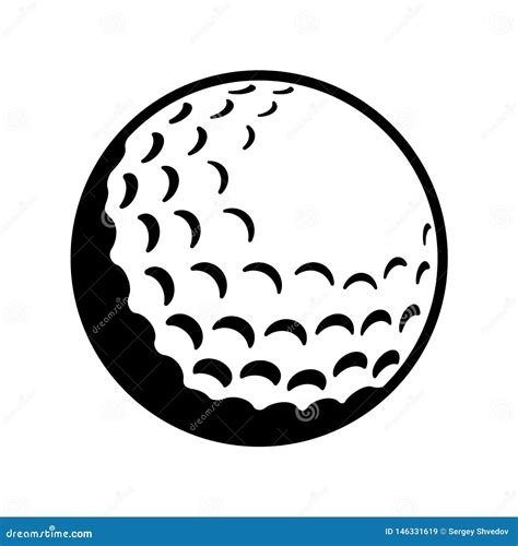 Golf Ball Icon stock vector. Illustration of champion - 146331619
