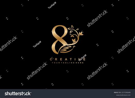 Gold Number 8 Logo Vector Design Stock Vector (Royalty Free) 2177292649 ...