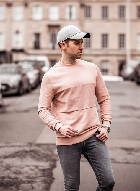 Pink And Grey Street Style Outfit - Your Average Guy