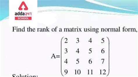 Matrix rank: definition, methods of finding - Healthy Food Near Me