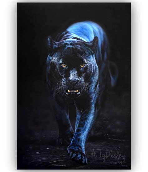 My black jaguar is now finished! So happy with how this painting has turned out and that it has ...