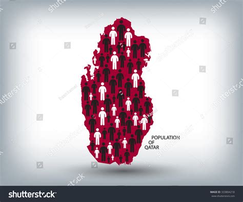 Qatar Map Population Stock Vector (Royalty Free) 333804218 | Shutterstock