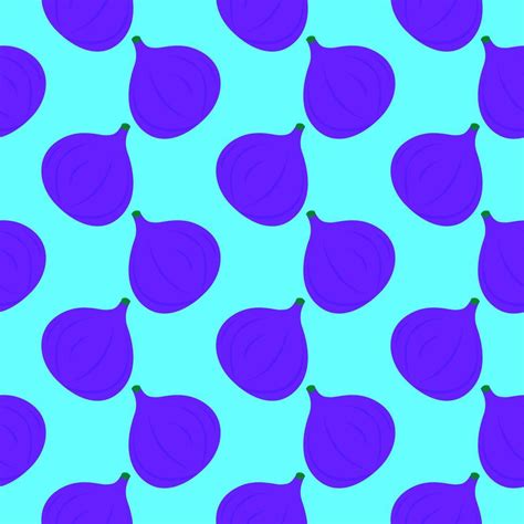 Purple figs,seamless pattern on blue background. 13729199 Vector Art at ...