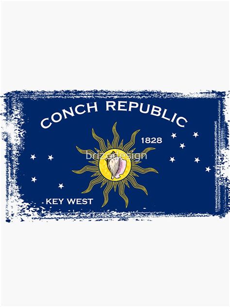 "Conch Republic Flag" Sticker by brizodesign | Redbubble