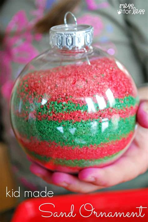 Kids Homemade Christmas Ornaments - Mess for Less