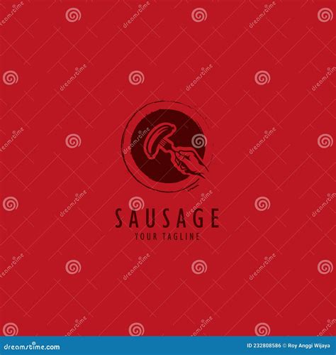 Sausage Logo Design Template Idea Stock Vector - Illustration of lamb ...