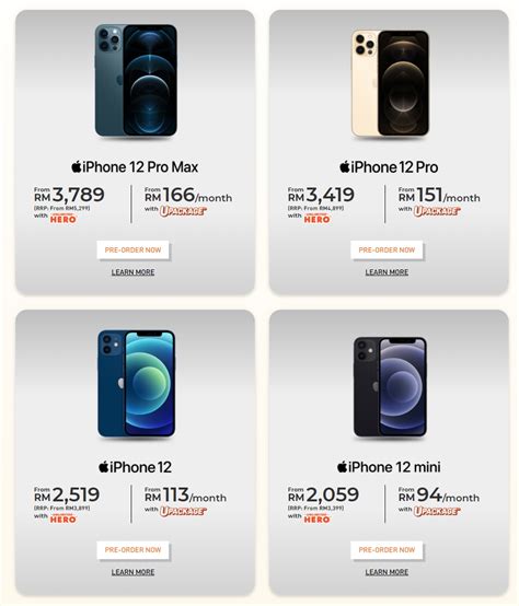 U Mobile offers iPhone 12 series from RM94/month or RM2,059 on contract ...