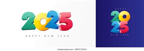 Colorful Number 2024 Vector Happy New Stock Vector (Royalty Free) 2302229087 | Shutterstock