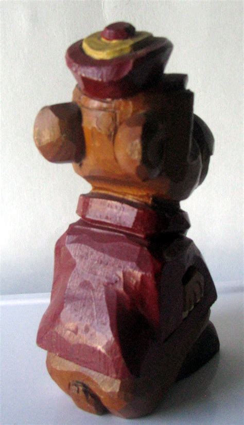 Lot Detail - 50's CORNELL BEARS MASCOT "WOOD CARVED" STATUE - ANRI